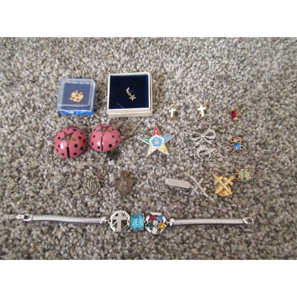 Masonic Jewlery Lot 17 pcs
